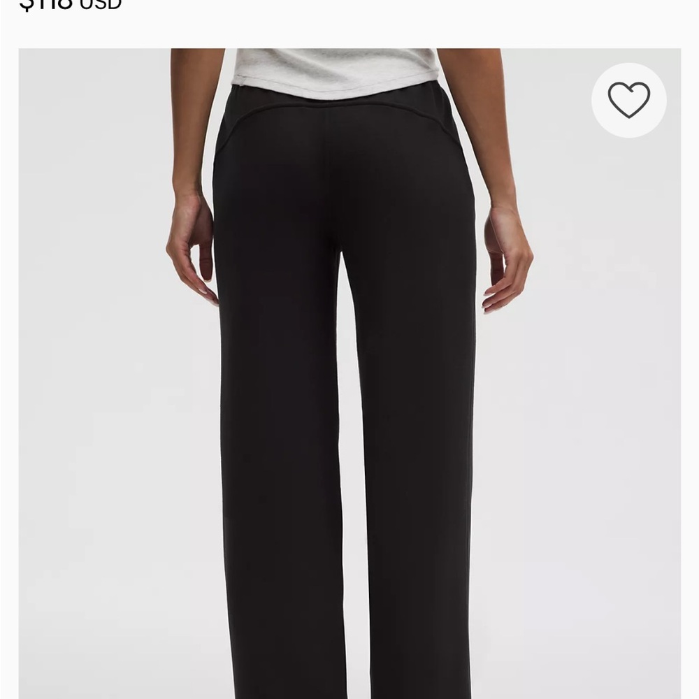 Lululemon Mid-Rise Wide Leg Scuba Pant in Black, Size M, NWT!! - Picture 3 of 11